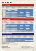 The Hoverspeed 1982 brochure, including timetables - May timetables